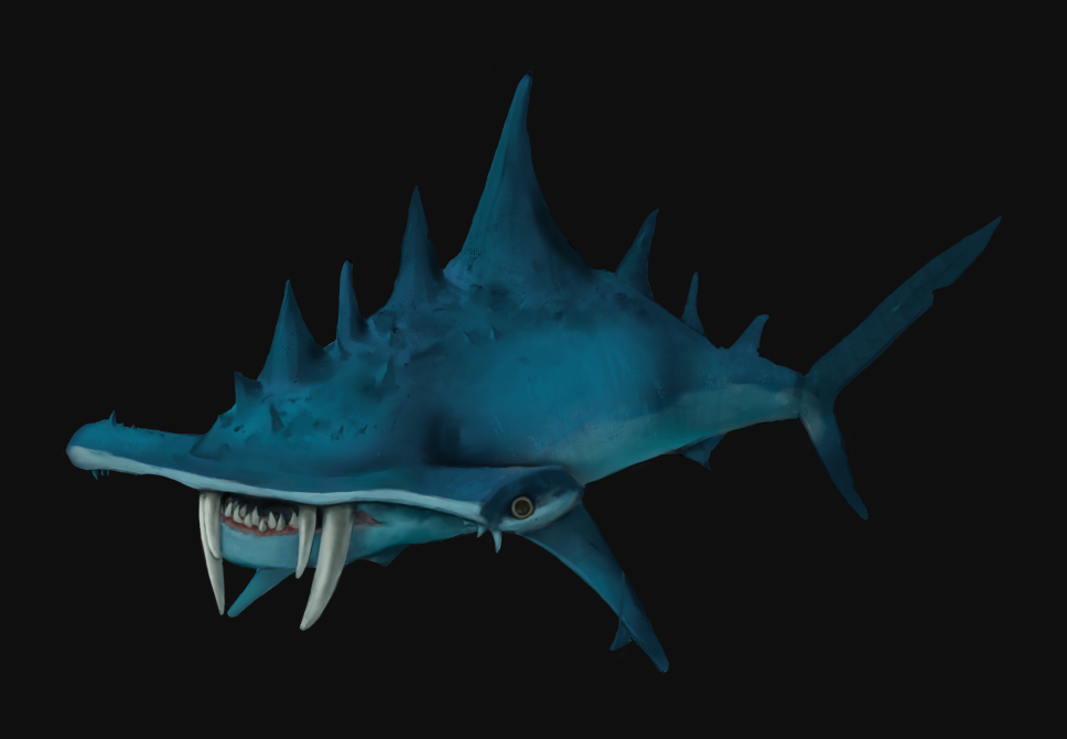 Rendered image of a shark