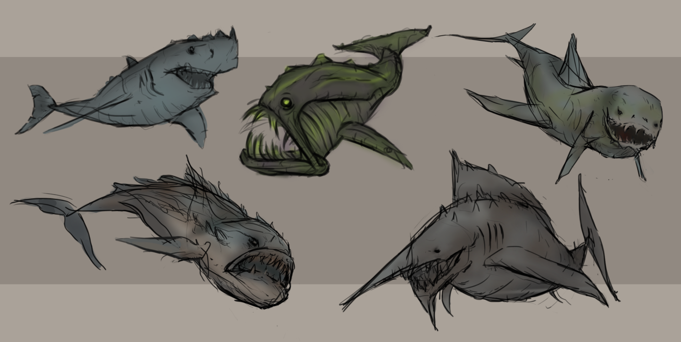 Sketches of sea creature